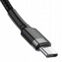 Дата кабель Baseus Cafule Type-C to Type-C Cable PD 2.0 60W (2m) (CATKLF-H) Чорний / Сірий
