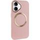 TPU чохол Bonbon Metal Style with MagSafe для Apple iPhone 16 Plus (6.7") Рожевий / Light Pink