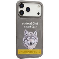 TPU+PC чохол Animal Club для Apple iPhone 16 (6.1") Titanium Gray