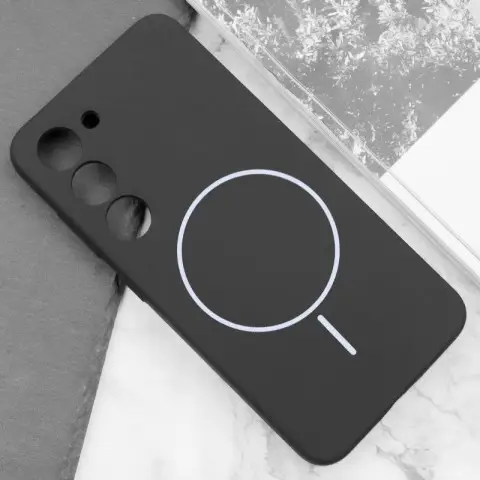 Чохол Silicone Cover Lakshmi Full Camera (AA) with MagFit для Samsung Galaxy S23 Чорний / Black