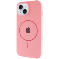 Чохол Silicone Case Full Protective (AA) with MagSafe для Apple iPhone 14 (6.1") Рожевий / Light pink