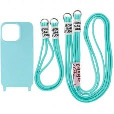 Чохол TPU two straps California для Apple iPhone 12 Pro / 12 (6.1") Бірюзовий / Marine Green
