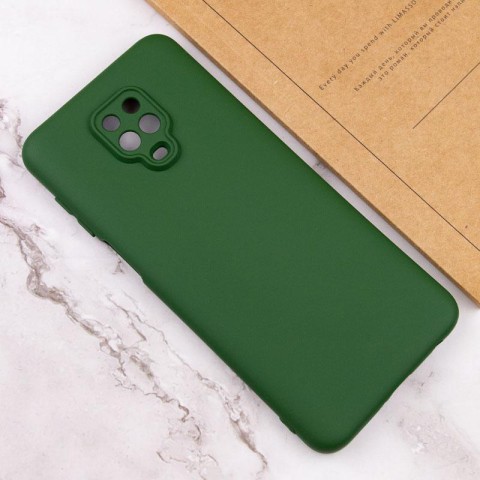 Чохол TPU GETMAN Liquid Silk Full Camera для Xiaomi Redmi Note 9s / Note 9 Pro / Note 9 Pro Max Зелений / Dark green