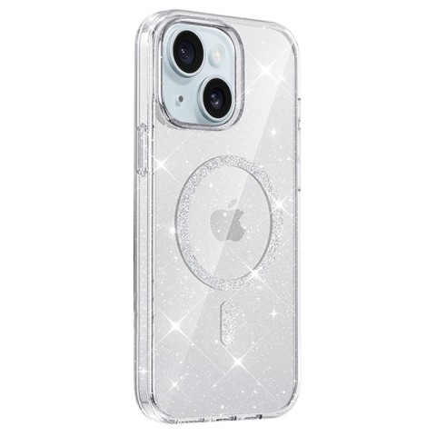 Чохол TPU Eclipse Sparkle (MagFit) для Apple iPhone 15 (6.1") Clear