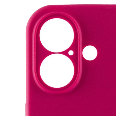 Чохол Silicone Case Full Camera Protective (AA) для Apple iPhone 16 Plus (6.7") Червоний / Rose Red
