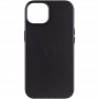 Шкіряний чохол Leather Case (AA Plus) with MagSafe для Apple iPhone 14 Plus (6.7") Black