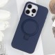 Чохол Silicone Case Full Protective NO LOGO with Ring для Apple iPhone 15 Pro (6.1") Dark Blue