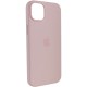 Чохол Silicone case (AAA) with Magsafe для Apple iPhone 14 Pro Max (6.7") Рожевий / Chalk Pink