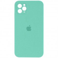Чохол Silicone Case Square Full Camera Protective (AA) для Apple iPhone 11 Pro Max (6.5") Бірюзовий / Turquoise
