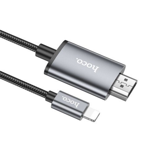 Перехідник Hoco UA27 HD Lightning to HDMI (2m) Metal gray