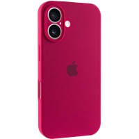 Чохол Silicone Case Full Camera Protective (AA) для Apple iPhone 16 Plus (6.7") Червоний / Rose Red