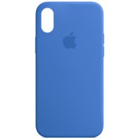 Чохол Silicone Case Full Protective (AA) для Apple iPhone X / XS (5.8") Синій / Capri Blue