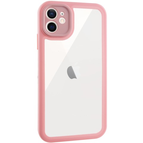 TPU чохол Transparent + Colour 1,5mm для Apple iPhone 11 (6.1") Pink