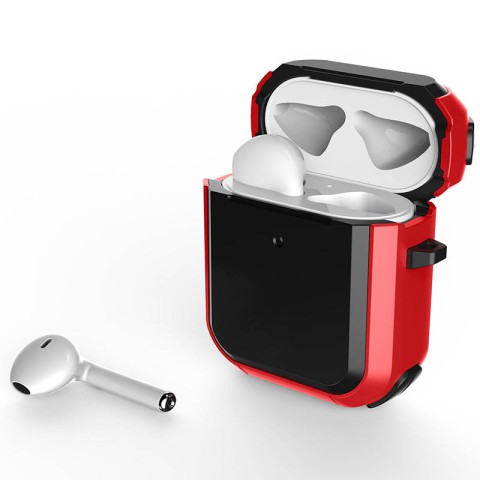 Футляр протиударний Black ed. для навушників Airpods 1/2 Red