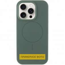 Чохол Silicone Case Full Protective (AA) NO LOGO with MagSafe для Apple iPhone 15 (6.1") Зелений / Pine green
