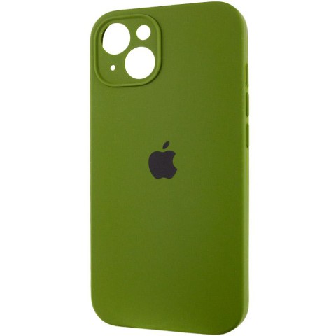Чохол Silicone Case Full Camera Protective (AA) для Apple iPhone 15 (6.1") Зелений / Dark Olive