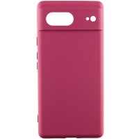 Чохол Silicone Cover Lakshmi Full Camera (AAA) для Google Pixel 7 Бордовий / Plum