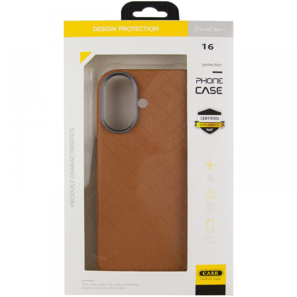 Кожаный чехол Carved with MagSafe для Apple iPhone 16 (6.1")