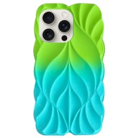 TPU чохол Leaf для Apple iPhone 15 Pro (6.1") Green / Aqua
