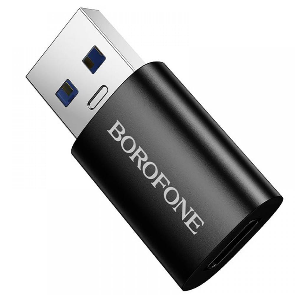 Перехідник Borofone BV26B USB Male to Type-C Female USB3.0 Black