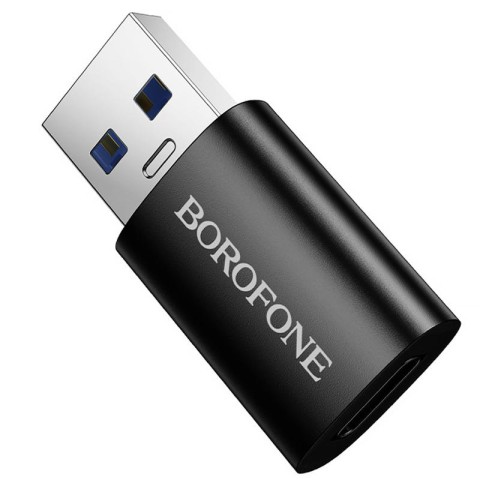 Перехідник Borofone BV26B USB Male to Type-C Female USB3.0 Black