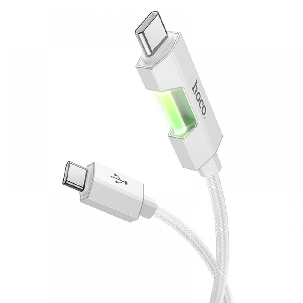Дата кабель Hoco U123 Regent colorful 60W Type-C to Type-C (1.2m) Gray