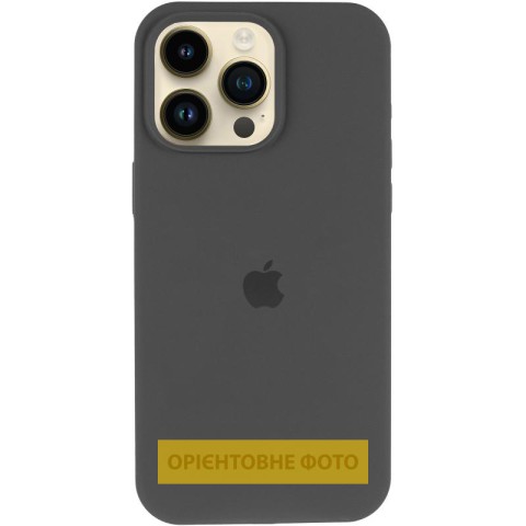 Чохол Silicone Case (AA) Logo with MagSafe для Apple iPhone 17 (6.3") Сірий / Dark Gray