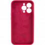 Чохол Silicone Case Full Camera Protective (AA) для Apple iPhone 14 Pro Max (6.7") Червоний / Rose Red / PVH