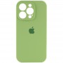 Чохол Silicone Case Full Camera Protective (AA) для Apple iPhone 14 Pro Max (6.7") М'ятний / Mint / PVH