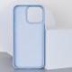 Шкіряний чохол Bonbon Leather Metal Style with MagSafe для Apple iPhone 14 Pro (6.1") Блакитний / Mist blue