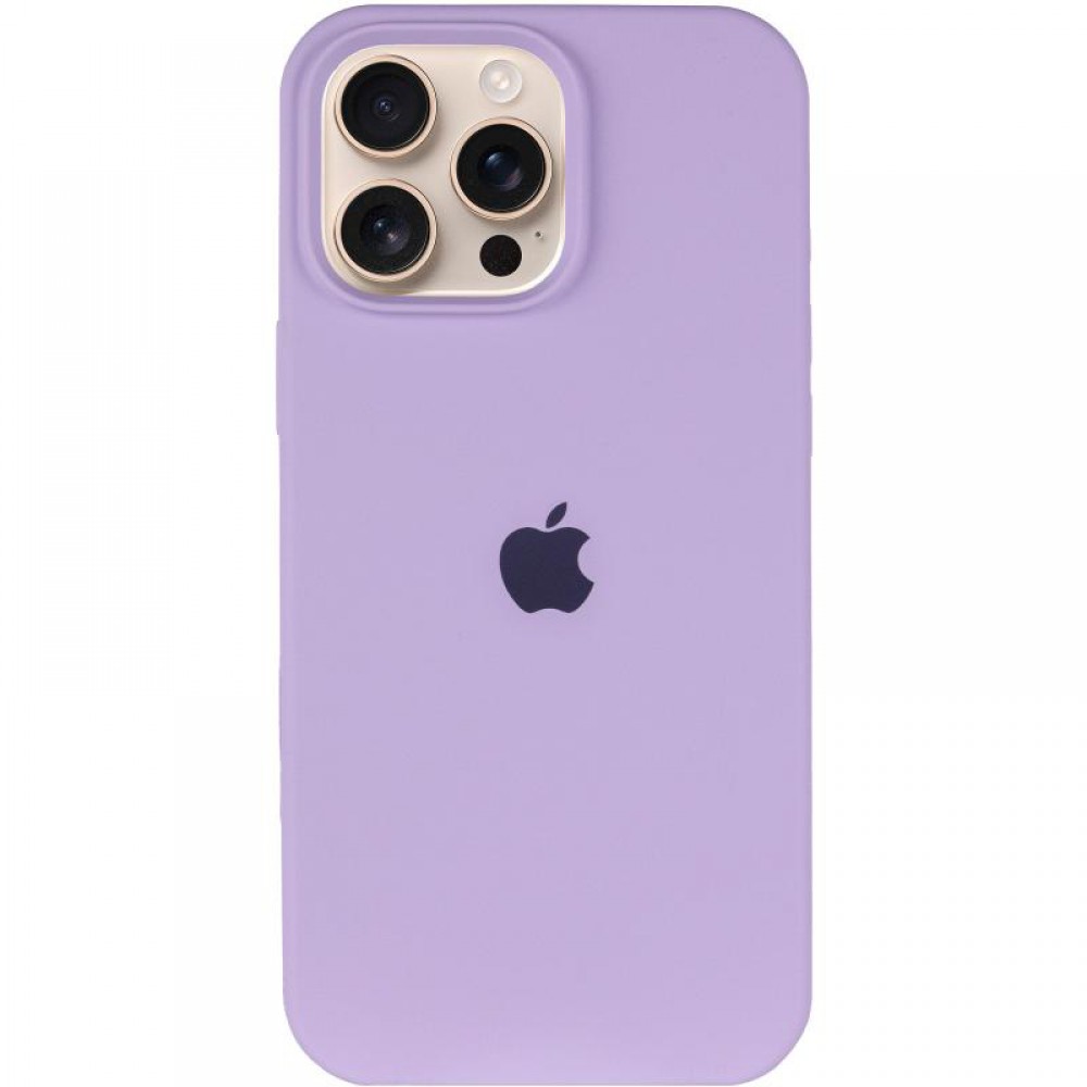 Чохол Silicone Case Full Protective (AA) для Apple iPhone 16 Pro (6.3") Бузковий / Lilac