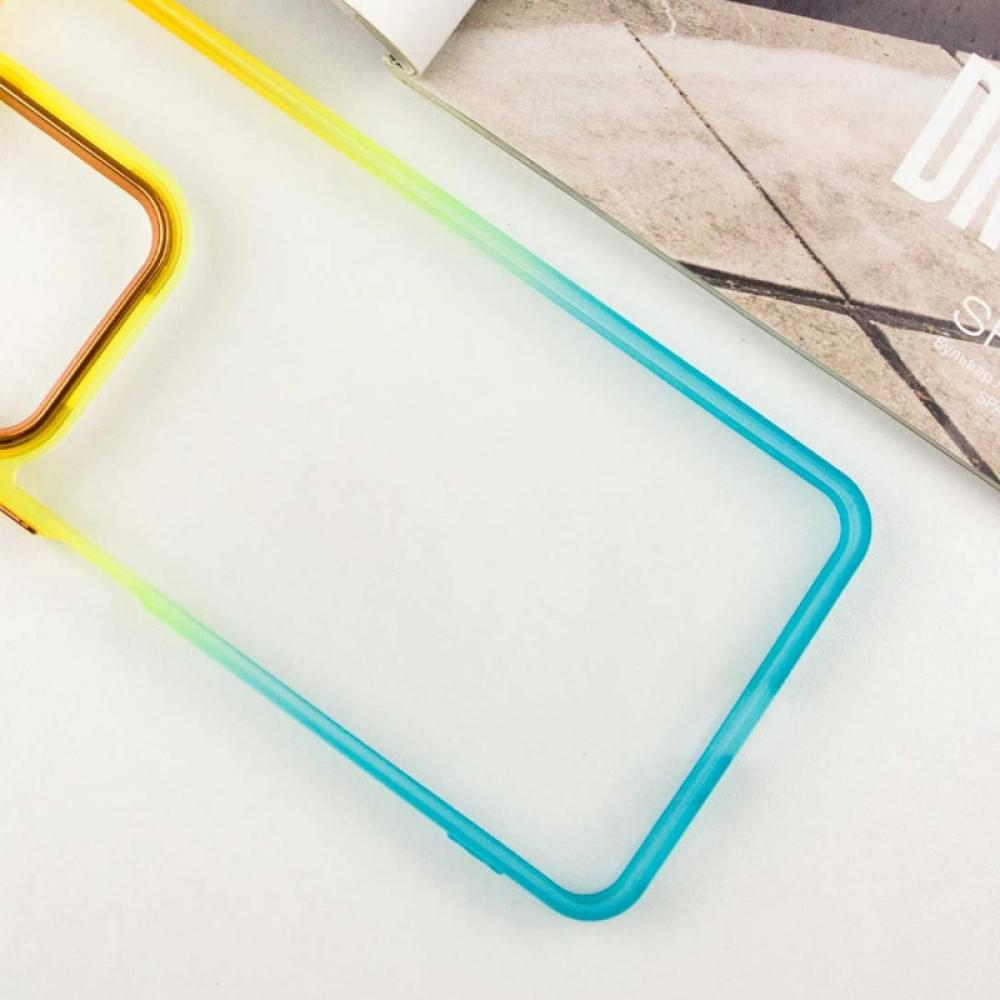 Чохол TPU+PC Fresh sip series для Xiaomi Redmi Note 13 Pro 4G / Poco M6 Pro 4G / Note 14S Бірюзовий / Помаранчевий