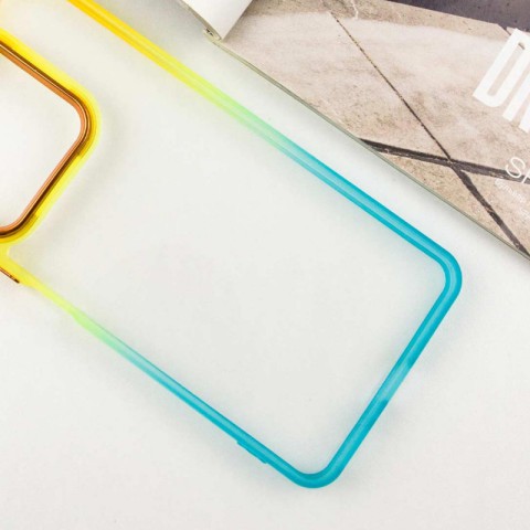 Чохол TPU+PC Fresh sip series для Xiaomi Redmi Note 13 Pro 4G / Poco M6 Pro 4G / Note 14S Бірюзовий / Помаранчевий