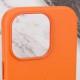 Шкіряний чохол Leather Case (AAA) with MagSafe and Animation для Apple iPhone 14 Pro (6.1") Orange