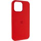 Чохол Silicone Case (AA) Logo with MagSafe для Apple iPhone 15 (6.1") Червоний / Red