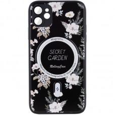 TPU+PC чохол Secret Garden with MagSafe для Apple iPhone 11 (6.1") Black
