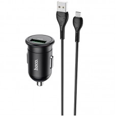 АЗП Hoco Z43 QC3.0 (1USB/18W) + MicroUSB Чорний