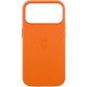Шкіряний чохол Leather Case (AAA) with MagSafe and Animation для Apple iPhone 17 Pro (6.3") Orange