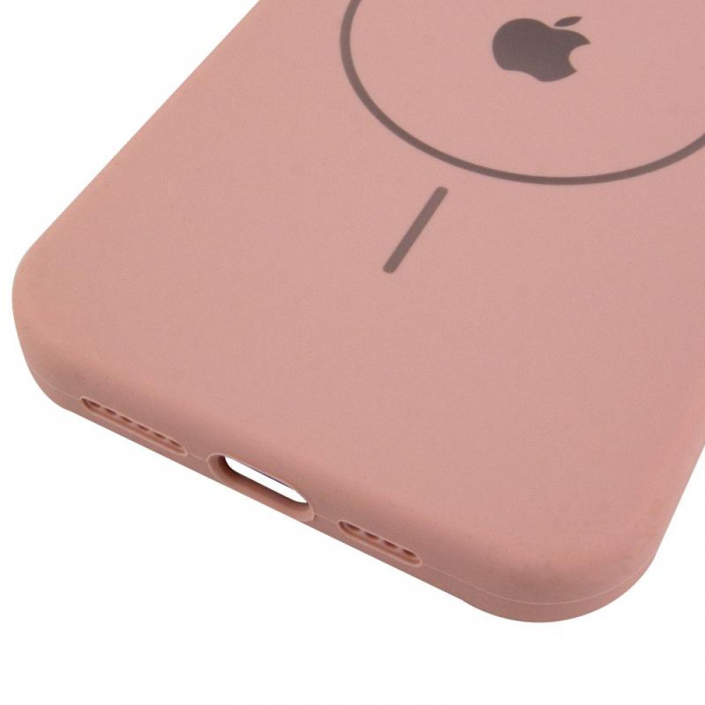 Чохол Silicone Case Full Protective (AA) V2 with MagSafe для Apple iPhone 16 Pro (6.3") Рожевий / Pink Sand