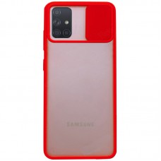 Чохол Camshield mate TPU зі шторкою для камери для Samsung Galaxy A51 Червоний