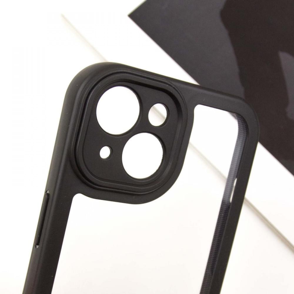 TPU чохол Transparent + Colour 1,5mm для Apple iPhone 14 (6.1") Black