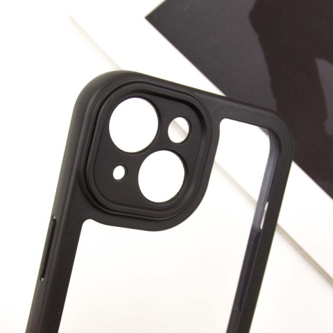 TPU чохол Transparent + Colour 1,5mm для Apple iPhone 14 (6.1") Black