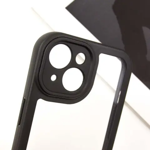 TPU чохол Transparent + Colour 1,5mm для Apple iPhone 14 (6.1") Black