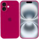 Чохол Silicone Case Full Camera Protective (AA) для Apple iPhone 16 Plus (6.7") Червоний / Rose Red