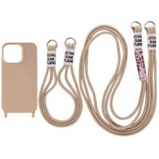 Чохол TPU two straps California для Apple iPhone 13 Pro Max (6.7") Бежевий / Beige