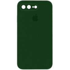 Чохол Silicone Case Square Full Camera Protective (AA) для Apple iPhone 7 plus/8 plus (5.5") Зелений / Army green