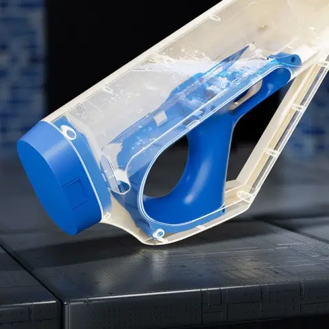Водяний акумуляторний автомат Water Gun 185-66 (400ml) with lithium battery White / Blue