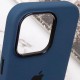 Чохол Silicone Case Metal Buttons (AA) для Apple iPhone 13 Pro (6.1") Синій / StromBlue