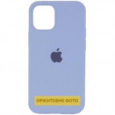 Чохол Silicone Case (AA) Logo with MagSafe для Apple iPhone 16 (6.1") Блакитний / Lilac Blue