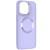 TPU чохол Bonbon Metal Style with MagSafe для Apple iPhone 15 Plus (6.7") Бузковий / Dasheen